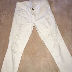 American Eagle Outfitters White Cropped Jeggings